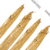 LUXUSTEEL Gold Chain Necklaces 10pcs/lot 2mm/1mm Stainless Steel Rolo Link Cuban Chain Long Necklace Pendants DIY Jewelry Party