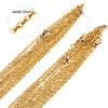 LUXUSTEEL Gold Chain Necklaces 10pcs/lot 2mm/1mm Stainless Steel Rolo Link Cuban Chain Long Necklace Pendants DIY Jewelry Party