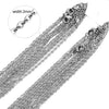 LUXUSTEEL Gold Chain Necklaces 10pcs/lot 2mm/1mm Stainless Steel Rolo Link Cuban Chain Long Necklace Pendants DIY Jewelry Party