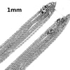 LUXUSTEEL Gold Chain Necklaces 10pcs/lot 2mm/1mm Stainless Steel Rolo Link Cuban Chain Long Necklace Pendants DIY Jewelry Party