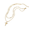 LWONG Gold Color Cross Twisted Chain Choker Necklace Female Hanging Bead Charms Pendant Chokers Necklaces Jewelry Gifts Boho
