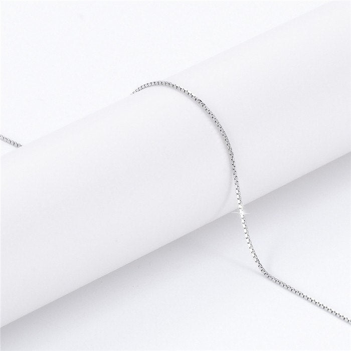 Classic Basic Chain 100% 925 Sterling Silver Lobster Clasp Necklace Chain Fashion Jewelry Accessories Size 45cm/17.7in