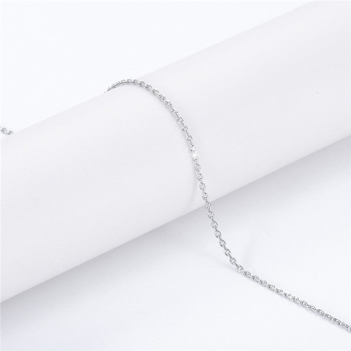 Classic Basic Chain 100% 925 Sterling Silver Lobster Clasp Necklace Chain Fashion Jewelry Accessories Size 45cm/17.7in