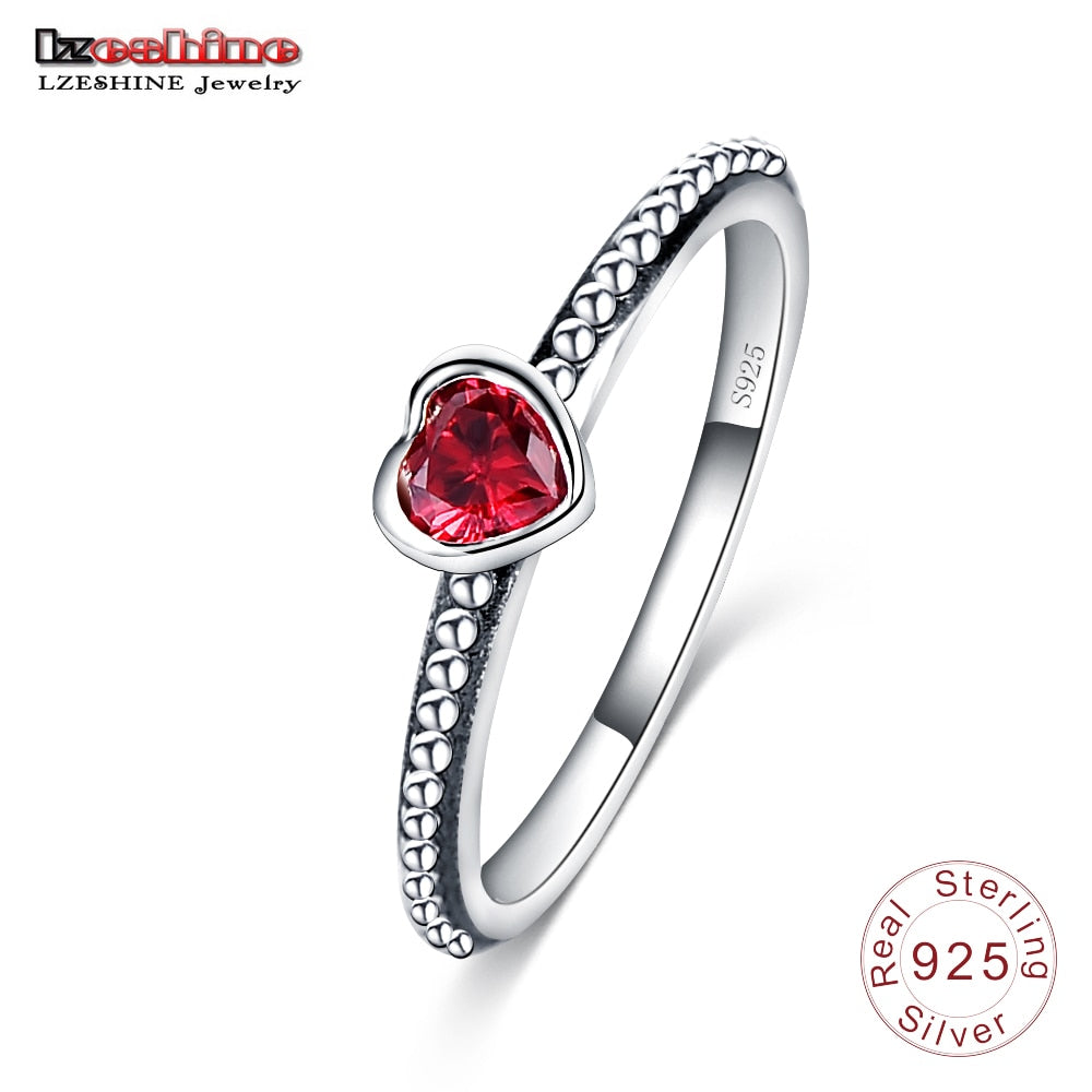 New 3 Colors 100% 925 Sterling Silver Ring Love Heart Romantic Finger Ring for Women Wedding Jewelry bague SRI0024