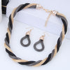 LZHLQ 2022 Metal Choker Necklaces Trendy Multilayer Twist Torques String Geometric Clavicle Chain Punk Jewelry Statement