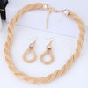 LZHLQ 2022 Metal Choker Necklaces Trendy Multilayer Twist Torques String Geometric Clavicle Chain Punk Jewelry Statement