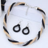 LZHLQ 2022 Metal Choker Necklaces Trendy Multilayer Twist Torques String Geometric Clavicle Chain Punk Jewelry Statement