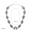LZHLQ Gypsy Style Design Choker Necklace Women Jewelry Alloy Inlaid Synthetic Blue Stone Ladies Temperament Collar