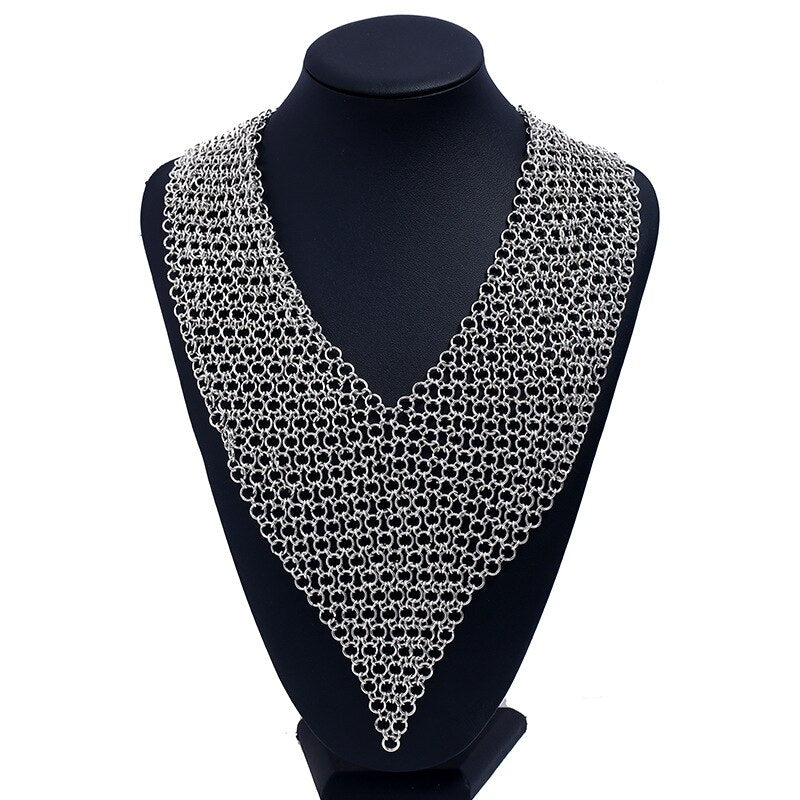 LZHLQ Maxi Chunky Necklace For Women Statement Elegant Large Vintage Ethnic Bohemia Necklace Female Punk Style Necklaces Jewelry