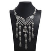 LZHLQ Necklace Skeleton Head Long Chain Female Accessories Collar Skull Necklace Punk Women Chunky Jewelry