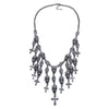 LZHLQ Necklace Skeleton Head Long Chain Female Accessories Collar Skull Necklace Punk Women Chunky Jewelry
