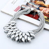 LZHLQ 2022 Pendant Necklace Women Trendy Jewelry Cloth Woven Chain Statement Necklaces Plastic Pendants For Gift