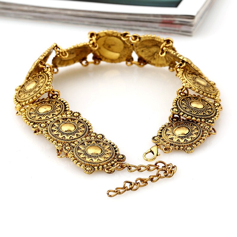 LZHLQ Vintage Carving Round Necklaces 2021 Women Short Choker Maxi Punk Torques Jewelry  Plated Metal Alloy Necklace