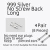 La Monada Sterling Silver Stud Earrings Women Two Ball Fine 925 Silver Jewelry Woman Earrings Stud Silver 999 Keep Piercing Nut