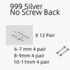 La Monada Sterling Silver Stud Earrings Women Two Ball Fine 925 Silver Jewelry Woman Earrings Stud Silver 999 Keep Piercing Nut