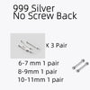La Monada Sterling Silver Stud Earrings Women Two Ball Fine 925 Silver Jewelry Woman Earrings Stud Silver 999 Keep Piercing Nut