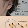 La Monada Sterling Silver Stud Earrings Women Two Ball Fine 925 Silver Jewelry Woman Earrings Stud Silver 999 Keep Piercing Nut