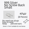 La Monada Sterling Silver Stud Earrings Women Two Ball Fine 925 Silver Jewelry Woman Earrings Stud Silver 999 Keep Piercing Nut