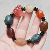 La Shan Gobi Natural Agate Rough Stone - Hand String Bracelet 22x18 MM