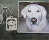 Labrador retriever Art Necklace, Your Pet Pendant,  Dog silhouette Memory Jewelry Keepsake Memorial Gift