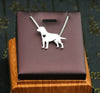 Labrador retriever necklace metal dog pendant jewelry Silver/gold colors plated