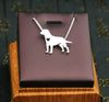 Labrador retriever necklace metal dog pendant jewelry golden colors plated