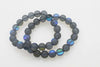 Labradorite black round 6/8/10/12mm bracelet 7.5inch   beads nature blue rabinbow