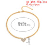 Lacteo 2021 Bling Rhinestone Love Heart Pendant Necklace Simple Minimalist Metal Choker Necklace Jewelry for Women