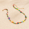 Lacteo 2022 INS Trendy Rainbow Color Beeds Clavicle Chain Choker Necklace Acrylic Fruit Flower Jewelry Charm Necklace