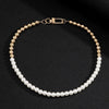 Lacteo 2021 Trendy Couple Imitation Pearls Necklace Jewelry Accessories Punk Round Beads Clavicle Chain Choker Necklace