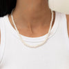 Lacteo 2021 Trendy Couple Imitation Pearls Necklace Jewelry Accessories Punk Round Beads Clavicle Chain Choker Necklace