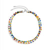 Lacteo 2Pcs/Set Y2K Candy Rainbow Color Choker Necklace Jewelry For Men and Women Bohemian Resin Acrylic Beeds Clavicle Necklace