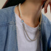 Lacteo Bohemian Imitation Pearls Clavicle Chain Choker Necklace Hip Hop Sexy Rhinestone Asymmetric Jewelry Charm Necklace