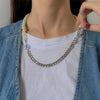 Lacteo Bohemian Imitation Pearls Clavicle Chain Choker Necklace Hip Hop Sexy Rhinestone Asymmetric Jewelry Charm Necklace