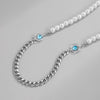 Lacteo Bohemian Imitation Pearls Clavicle Chain Choker Necklace Hip Hop Sexy Rhinestone Asymmetric Jewelry Charm Necklace