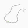 Lacteo Cuban Miami Flat Snake Chain Choker Necklace For Women 2021 Trendy Double Layered Natural Stone Pendant Necklace