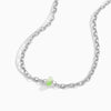 Lacteo Cuban Miami Flat Snake Chain Choker Necklace For Women 2021 Trendy Double Layered Natural Stone Pendant Necklace