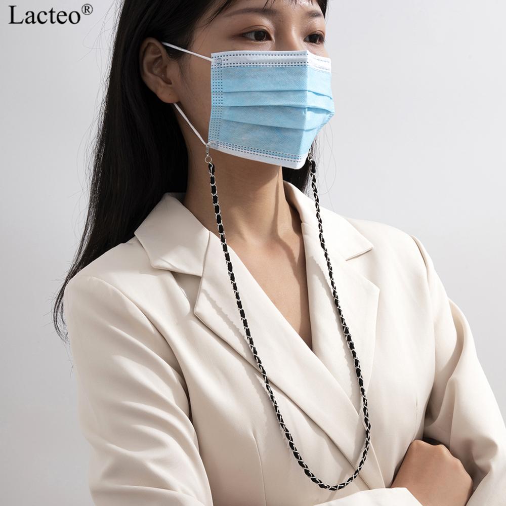 Lacteo Female Face Mask Necklace Jewelry For Women Hip Hop Strap Non-slip Mask Chain Rope Holder Cord For Unisex