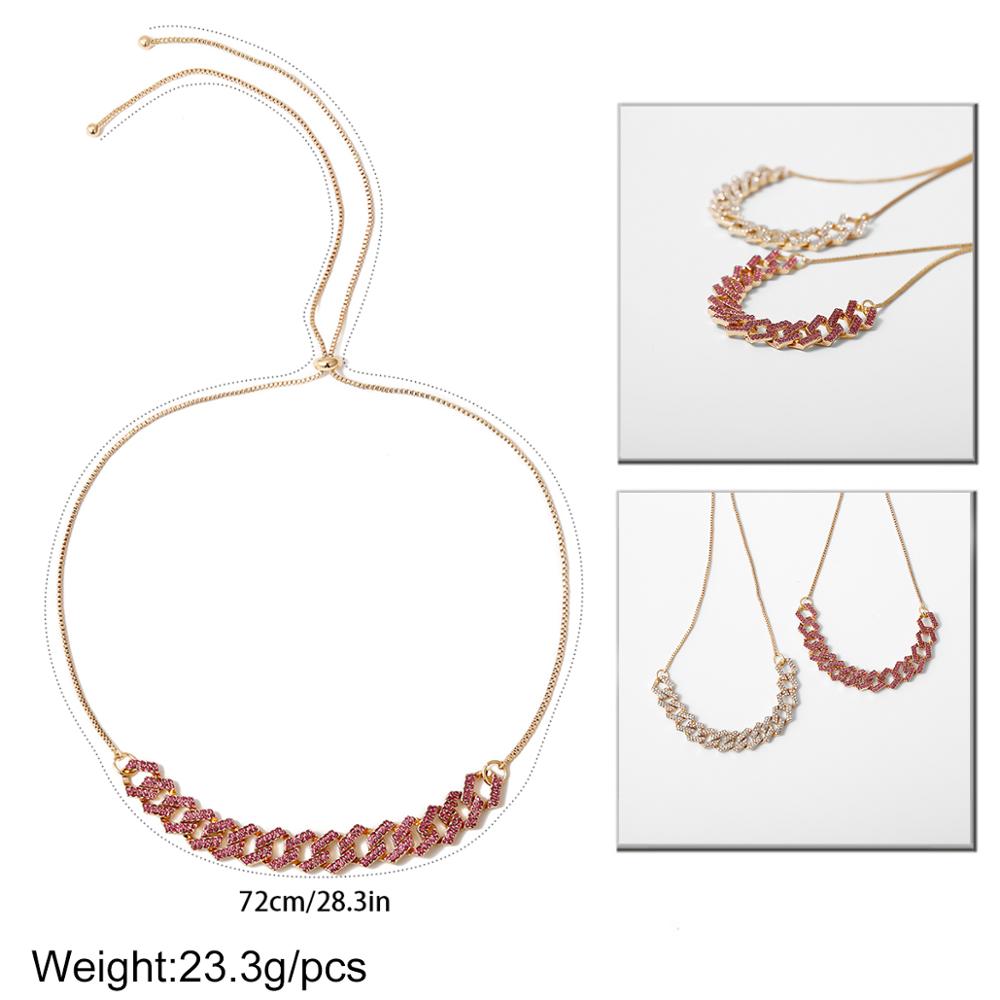 Lacteo Hip Hop Shiny Rhinestone Cross Chain Choker Necklace Sexy Gold Color Crystal Snake Chain Statement Jewelry 2021 for Women