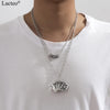 Lacteo Neo Gothic Poker and Dice Pendant Necklace Hip Hop Multi Layered Playing Card Bar Nightclub Choker Necklace for Women