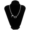 Lacteo Neo Gothic Unique Chunky Thick Twist Chain Choker Necklace for Women Steampunk Stainless Steel Cross Pendant Necklace