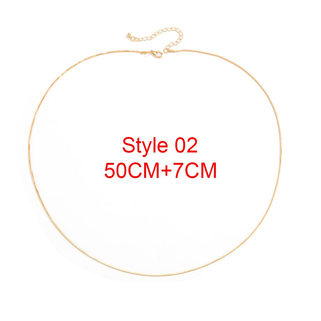 Lacteo Steampunk Copper Iron Snake Clavicle Chain Choker Necklace Hip Hop Cuban Miami Gold Color Chain Necklace Jewelry For Men