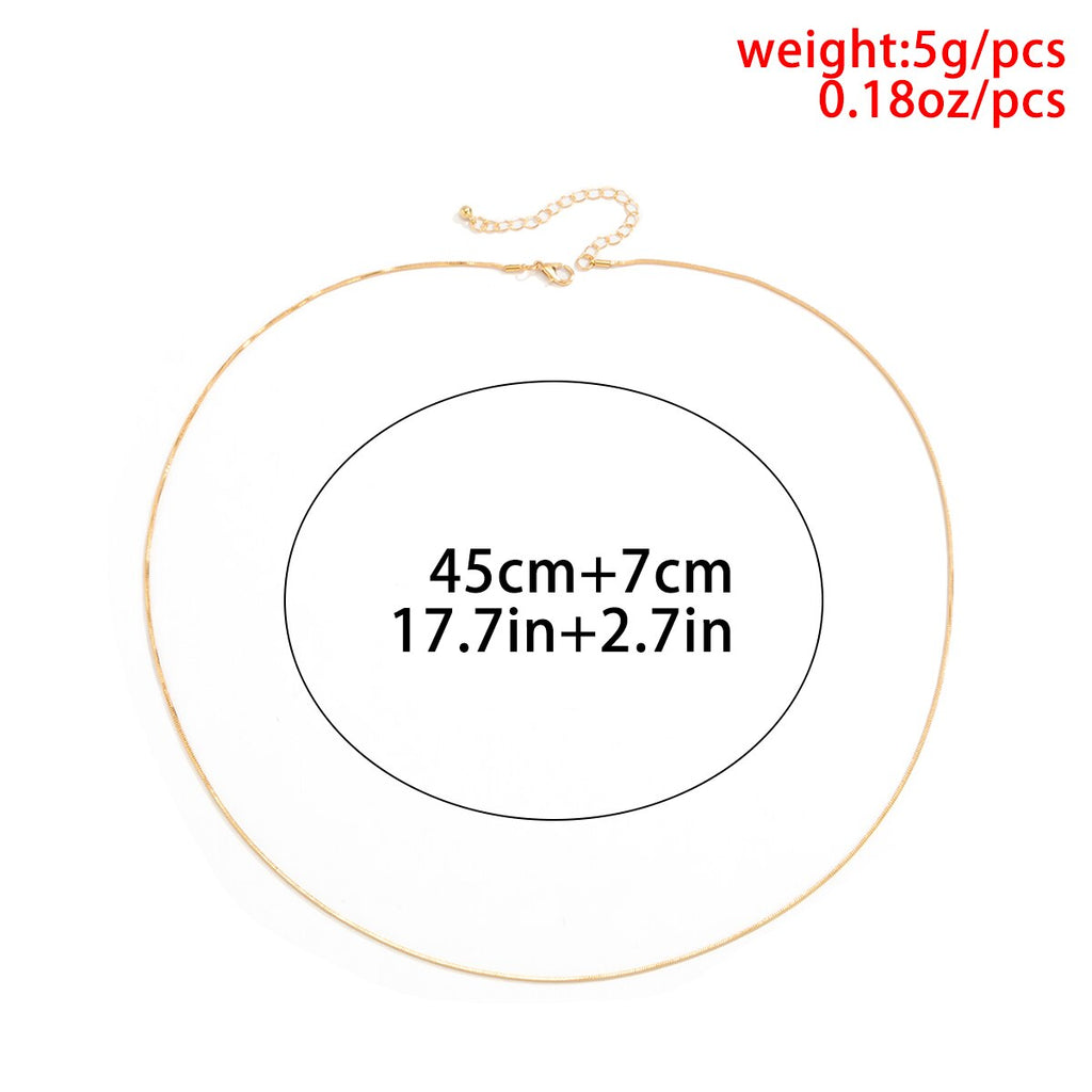 Lacteo Steampunk Copper Iron Snake Clavicle Chain Choker Necklace Hip Hop Cuban Miami Gold Color Chain Necklace Jewelry For Men