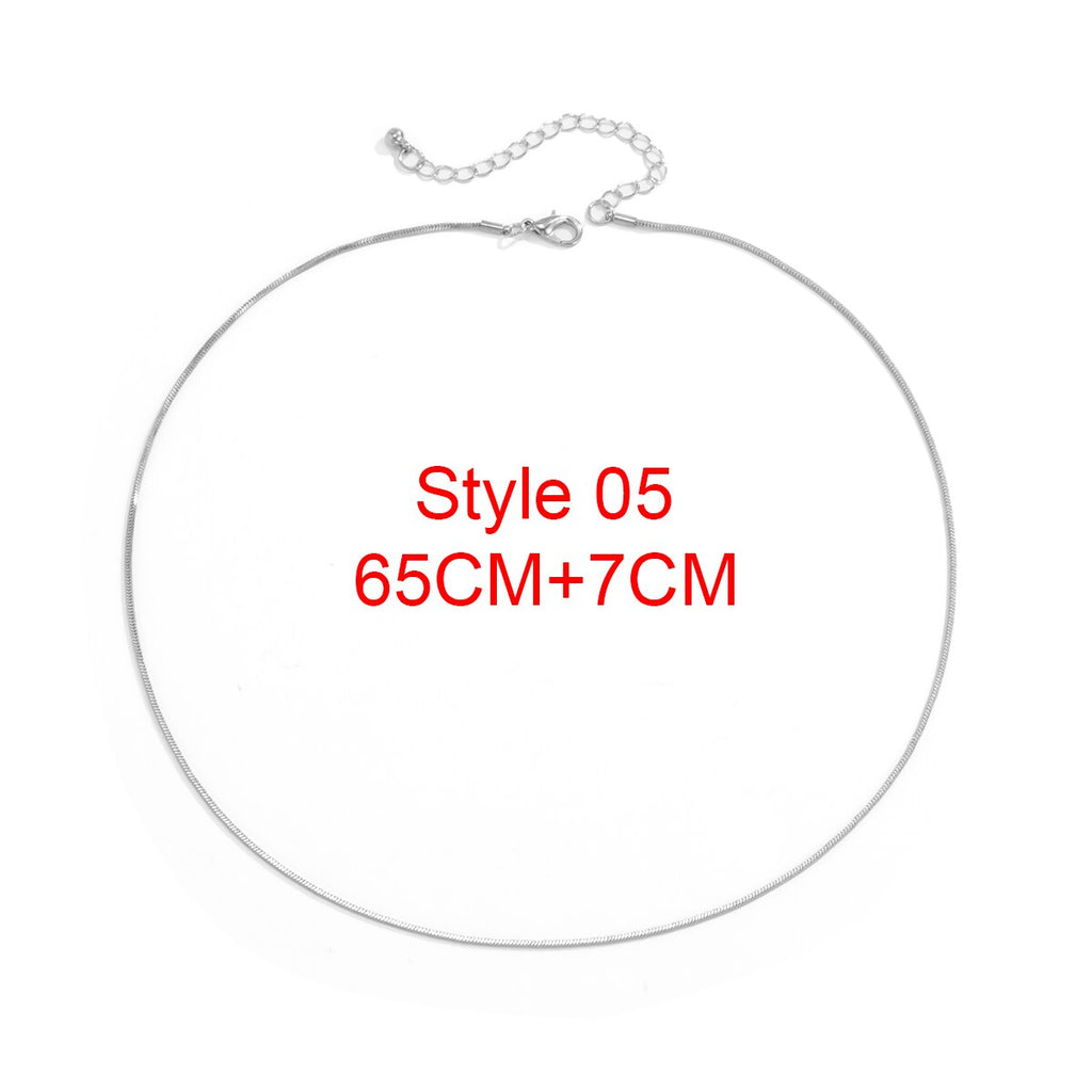 Lacteo Steampunk Copper Iron Snake Clavicle Chain Choker Necklace Hip Hop Cuban Miami Gold Color Chain Necklace Jewelry For Men