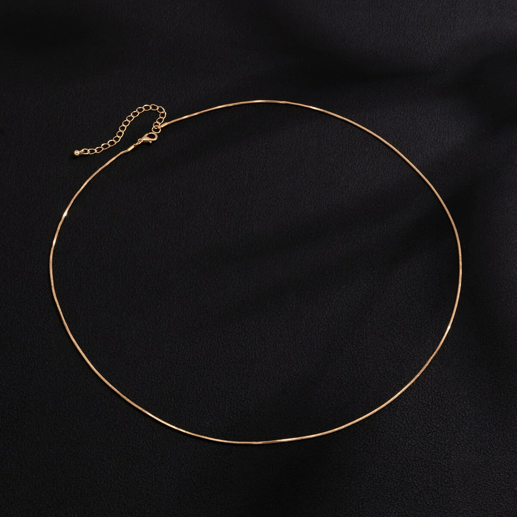 Lacteo Steampunk Copper Iron Snake Clavicle Chain Choker Necklace Hip Hop Cuban Miami Gold Color Chain Necklace Jewelry For Men