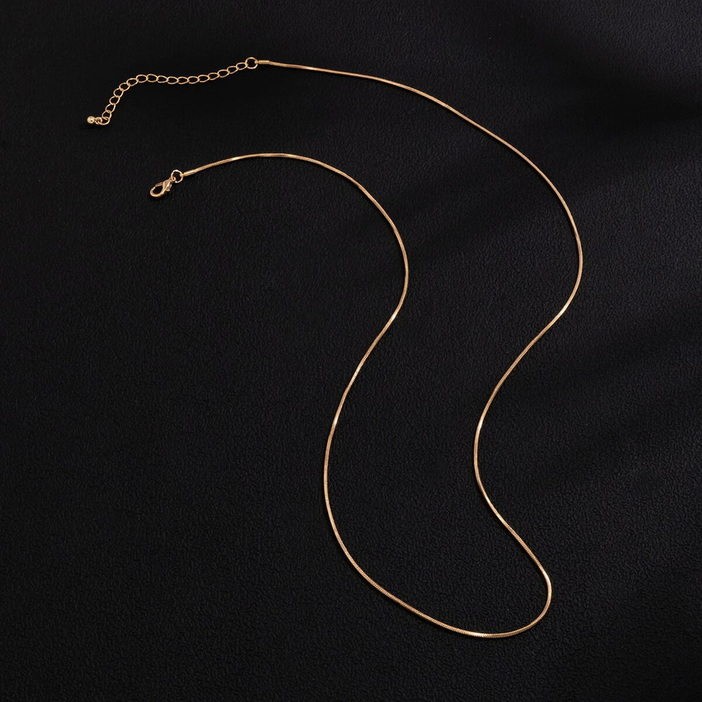 Lacteo Steampunk Copper Iron Snake Clavicle Chain Choker Necklace Hip Hop Cuban Miami Gold Color Chain Necklace Jewelry For Men