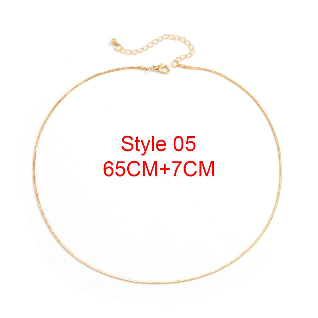 Lacteo Steampunk Copper Iron Snake Clavicle Chain Choker Necklace Hip Hop Cuban Miami Gold Color Chain Necklace Jewelry For Men