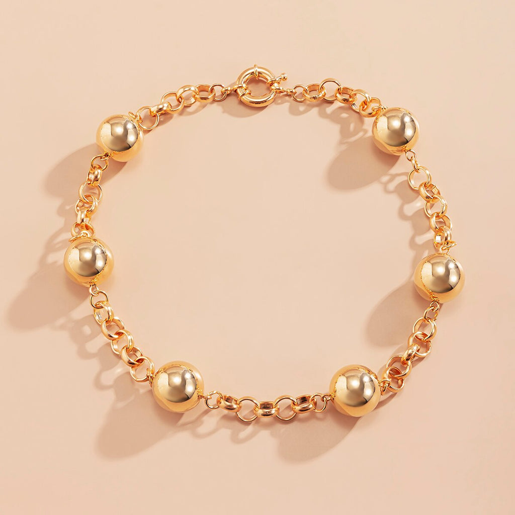 Lacteo Steampunk Round Iron Chain Choker Necklace For Women 2021 Simple Minimalist CCB Beads Charm Necklace Jewelry Accessories