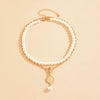 Lacteo Vintage Imitation Pearls Clavicle Chain Choker Necklace For Women 2021 Unusual Trendy Carved Coin Pendant Necklace
