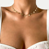 Lacteo Vintage Love Heart Tassel Clavicle Chain Choker Necklace Jewelry For Women 2021 Trendy Chunky Chain Necklace